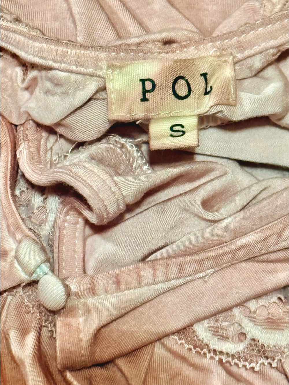 NWOT POL Women's Knit Babydoll Tunic Tank in Blush Pink - Picture 4 of 5